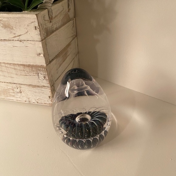 Dichroic Blown Glass Oval Paperweight Artist Brian Maytum Studio 1991 Signed3053 - Picture 3 of 14